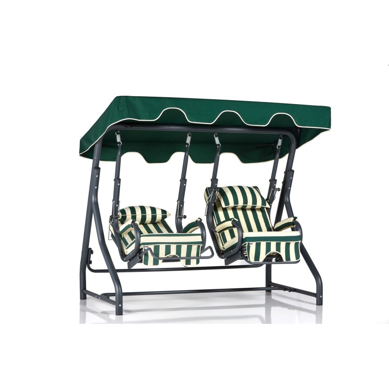 Garden Double Swing Chair Daisy 2 - White, Green, Black White
Green
Black