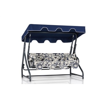 Garden Triple Swing Chair Ruta 7 - Dark Blue, Cream, Black Dark Blue
Cream
Black