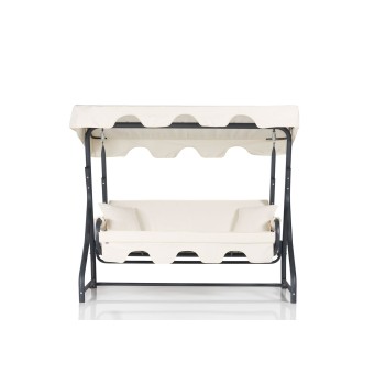 Garden Triple Swing Chair Ruta 19 - Dark Green, White Dark Green
White