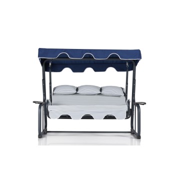 Garden Triple Swing Chair Vitis - Blue Multicolor