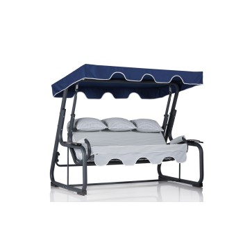 Garden Triple Swing Chair Vitis - Blue Multicolor