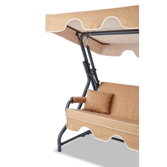 Garden Triple Swing Chair Olea - Beige Beige Garden Triple Swing Chair Olea - Beige Beige