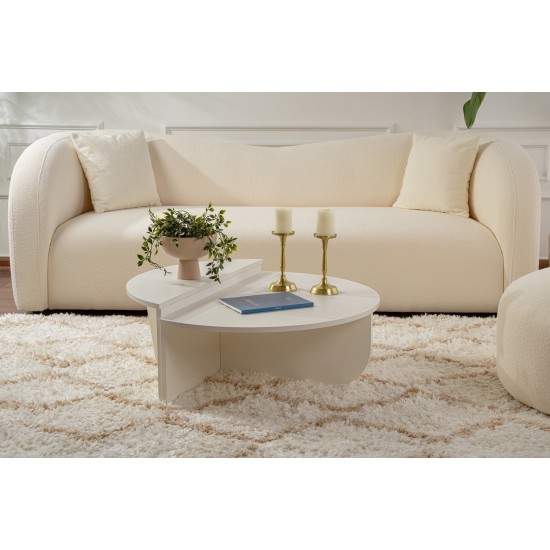 Coffee Table Orion - Wood White Wood White Hanah Home Coffee Table Orion - Wood White Wood White