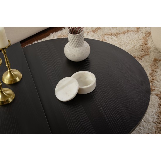 Coffee Table Orion - Wood Black Wood Black Hanah Home Coffee Table Orion - Wood Black Wood Black
