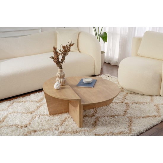 Coffee Table Orion - Honey Oak Honey Oak Hanah Home Coffee Table Orion - Honey Oak Honey Oak