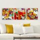 Decorative Canvas Painting (3 Pieces) 3P10478 Multicolor