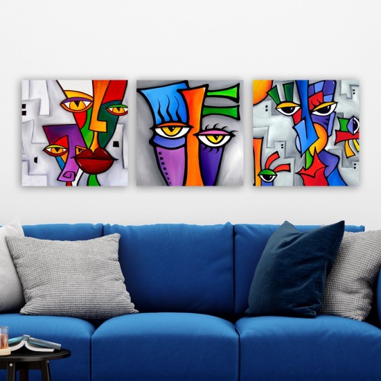 Decorative Canvas Painting (3 Pieces) 3P5434755 Multicolor Decorative Canvas Painting (3 Pieces) 3P5434755 Multicolor