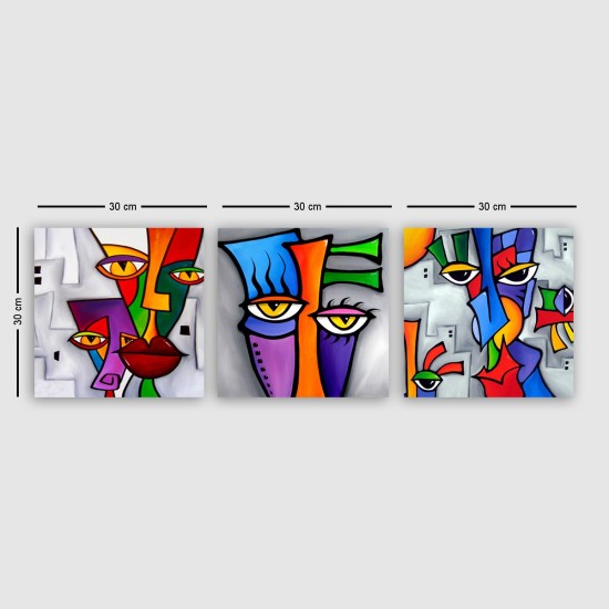 Decorative Canvas Painting (3 Pieces) 3P5434755 Multicolor Decorative Canvas Painting (3 Pieces) 3P5434755 Multicolor
