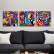 Decorative Canvas Painting (3 Pieces) pmdr40 Multicolor Decorative Canvas Painting (3 Pieces) pmdr40 Multicolor