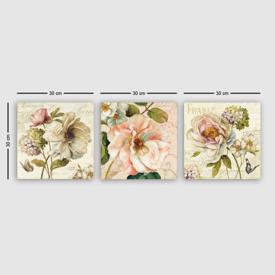 Decorative Canvas Painting (3 Pieces) pmdr45 Multicolor Decorative Canvas Painting (3 Pieces) pmdr45 Multicolor