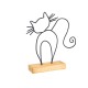 Aberto Design Decorative Object Cat - Black Black