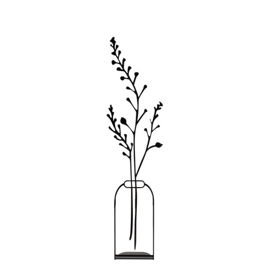 Aberto Design Decorative Object Flowerpot - 7 Black