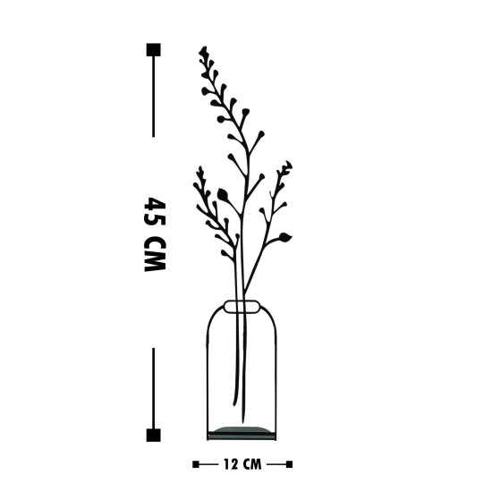 Aberto Design Decorative Object Flowerpot - 7 Black