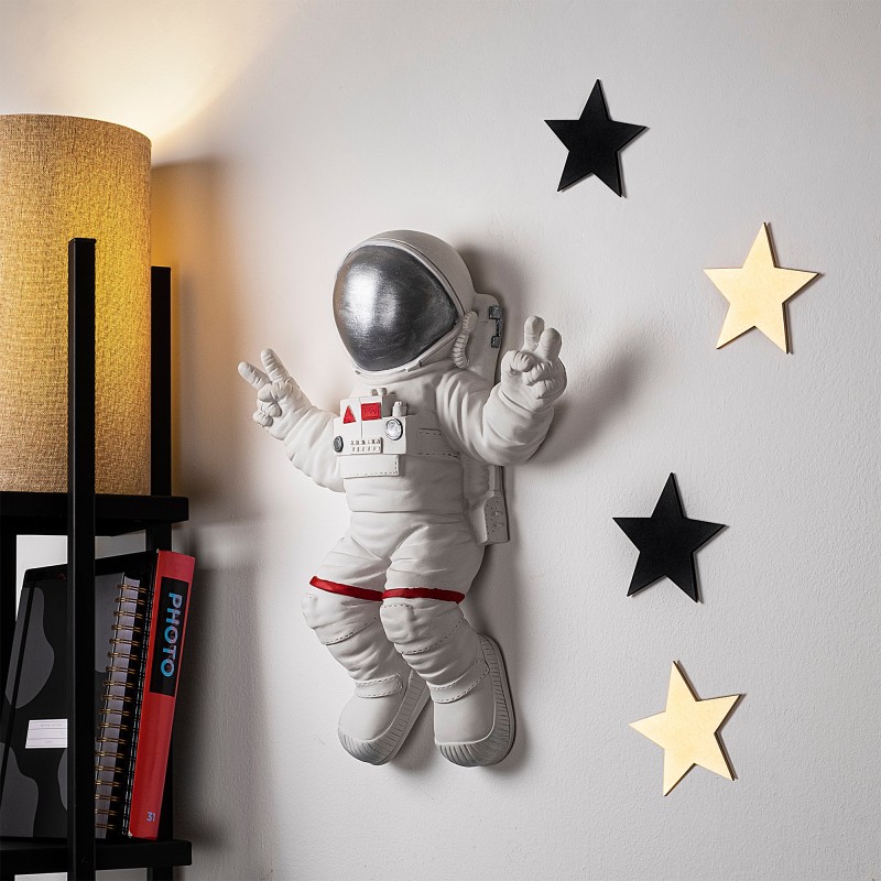 Wallxpert Decorative Wall Accessory Peace Sign Astronaut - 2 White
Grey