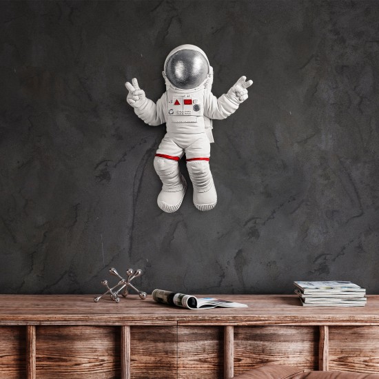 Decorative Wall Accessory Peace Sign Astronaut - 2 White
Grey Wallxpert Decorative Wall Accessory Peace Sign Astronaut - 2 White
Grey