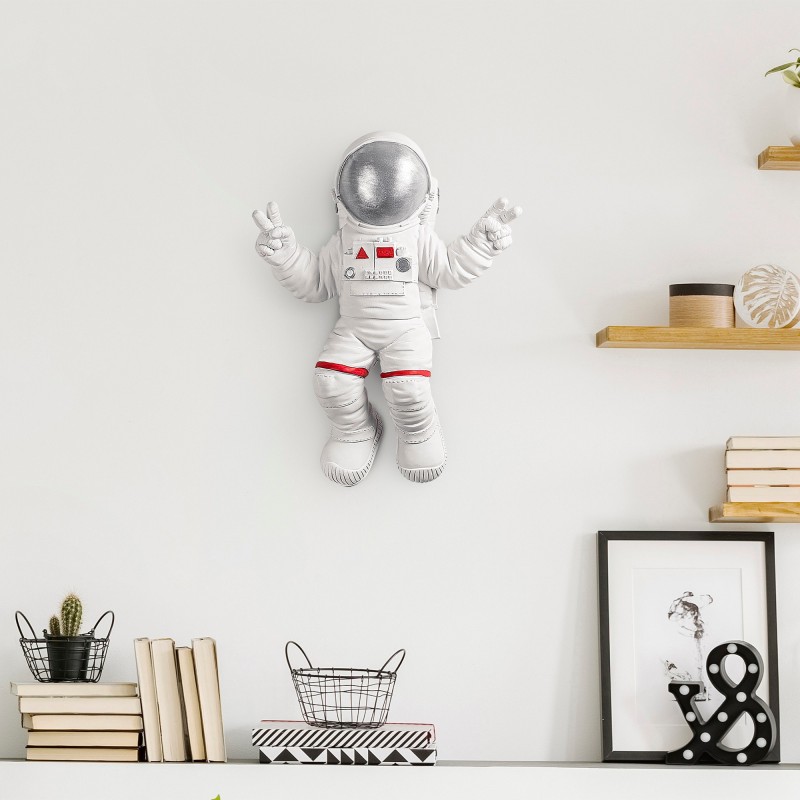 Wallxpert Decorative Wall Accessory Peace Sign Astronaut - 2 White
Grey