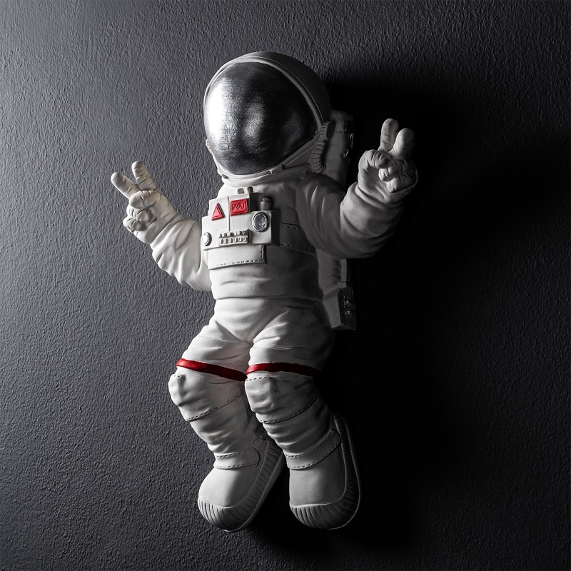 Wallxpert Decorative Wall Accessory Peace Sign Astronaut - 2 White
Grey