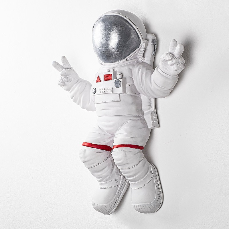 Wallxpert Decorative Wall Accessory Peace Sign Astronaut - 2 White
Grey