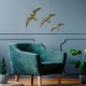 Aberto Design Decorative Wall Accessory Flying Seagulls - 1 Gold