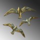 Aberto Design Decorative Wall Accessory Flying Seagulls - 1 Gold