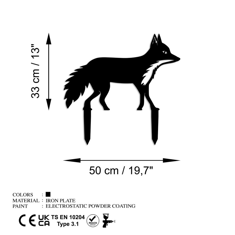 Aberto Design Decorative Object Fox 01 Black