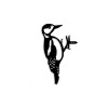 Aberto Design Decorative Object Bird On The Branch 01 - Black Black