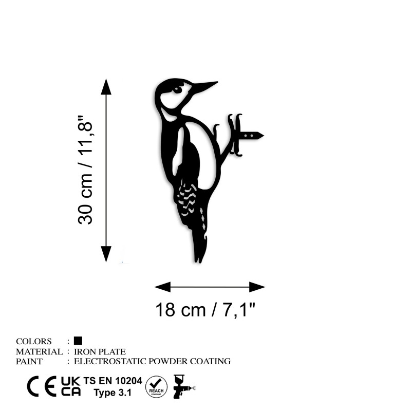 Aberto Design Decorative Object Bird On The Branch 01 - Black Black