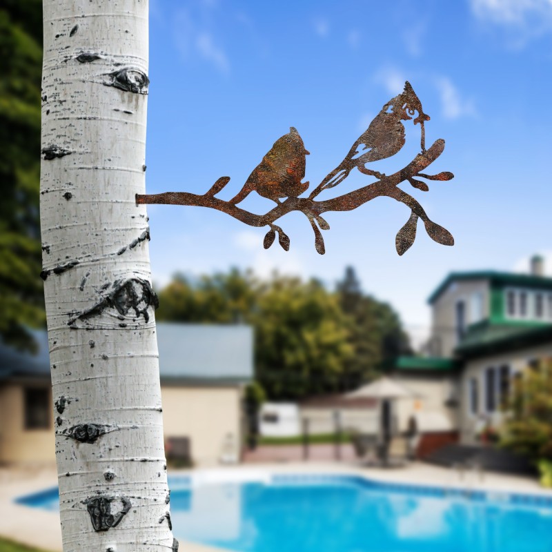 Aberto Design Decorative Object Bird On The Branch 07 - Brown Brown