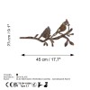 Aberto Design Decorative Object Bird On The Branch 07 - Brown Brown