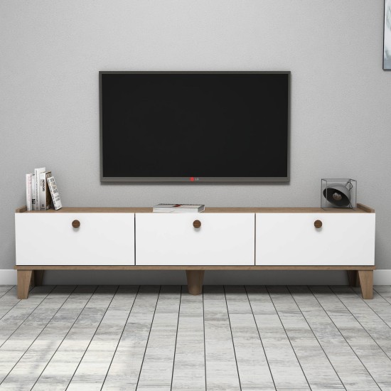 Έπιπλο Τηλεόρασης Sumer E3620 - 178x34,6x44,8εκ - Χρώμα Δρυς Λευκό Έπιπλο Τηλεόρασης Sumer E3620 - 178x34,6x44,8εκ - Χρώμα Δρυς Λευκό