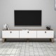 Έπιπλο Τηλεόρασης Sumer E3620 - 178x34,6x44,8εκ - Χρώμα Δρυς Λευκό Έπιπλο Τηλεόρασης Sumer E3620 - 178x34,6x44,8εκ - Χρώμα Δρυς Λευκό
