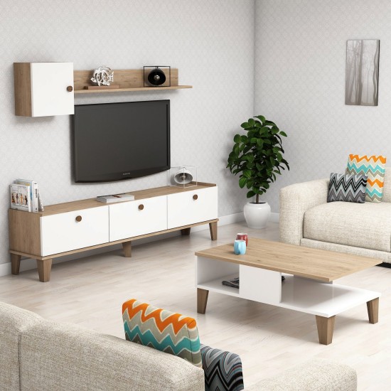 Living Room Furniture Set Sumer 1 Oak
White Hanah Home Living Room Furniture Set Sumer 1 Oak
White
