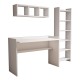 Hanah Home Study Desk & Bookshelf Hera White