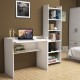Hanah Home Study Desk & Bookshelf Karma White