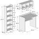 Study Desk & Bookshelf Matilda White Hanah Home Study Desk & Bookshelf Matilda White