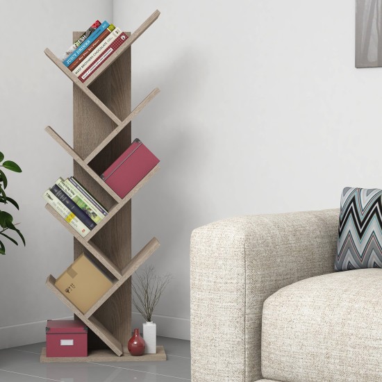 Bookshelf Hitit - Walnut Walnut Hanah Home Bookshelf Hitit - Walnut Walnut