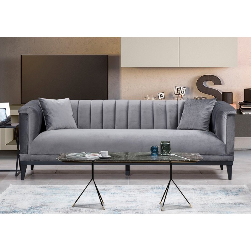 Atelier del Sofa 3-Seat Sofa Trendy - Dark Grey Dark Grey