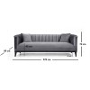 Atelier del Sofa 3-Seat Sofa Trendy - Dark Grey Dark Grey