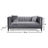 Atelier del Sofa 2-Seat Sofa Trendy - Dark Grey Dark Grey