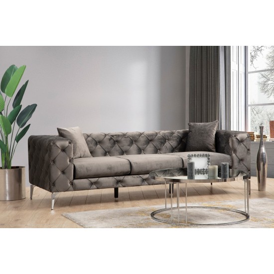 Καναπές 3θέσιος Chesterfield Como - Anthracite