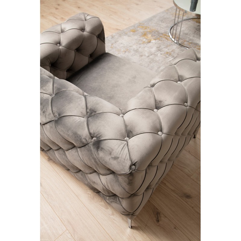 Καναπές 3θέσιος Chesterfield Como - Anthracite