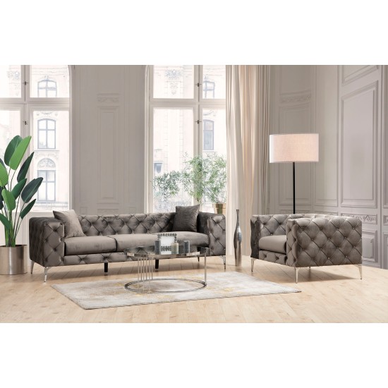 Καναπές 3θέσιος Chesterfield Como - Anthracite