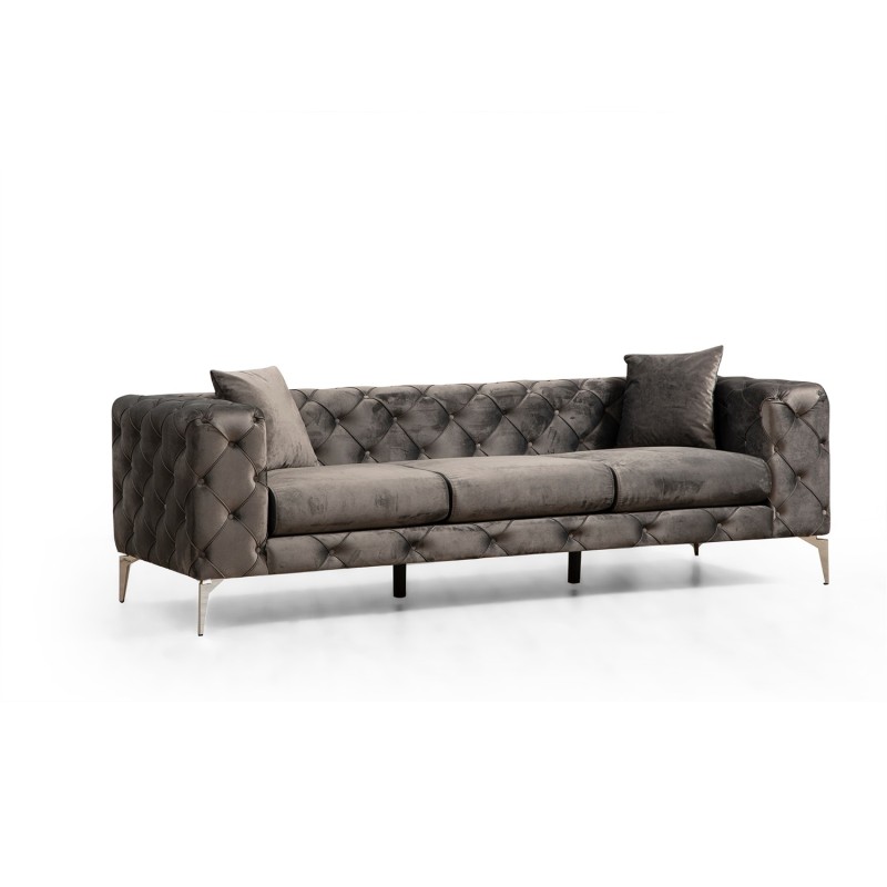Καναπές 3θέσιος Chesterfield Como - Anthracite