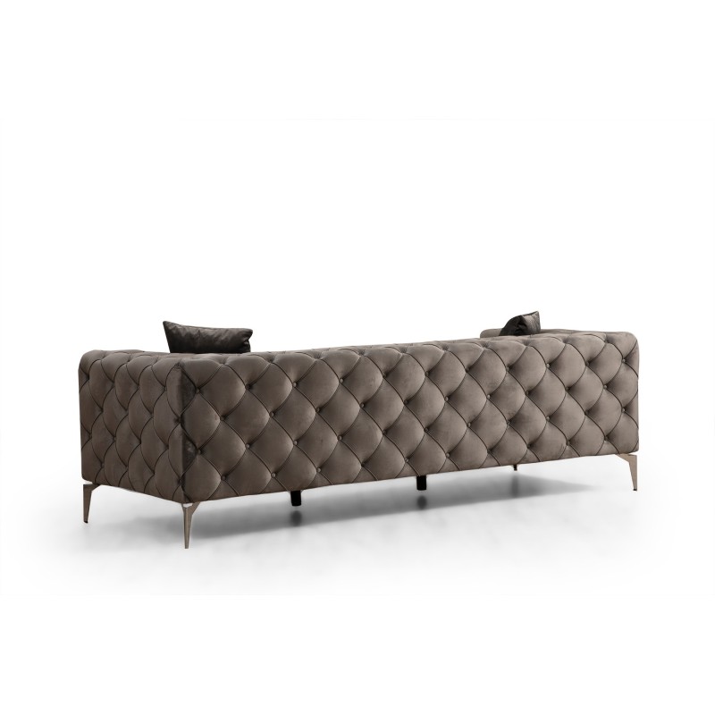 Καναπές 3θέσιος Chesterfield Como - Anthracite