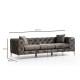 Καναπές 3θέσιος Chesterfield Como - Anthracite
