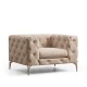 Wing Chair Como - Ecru Ecru Atelier del Sofa Wing Chair Como - Ecru Ecru
