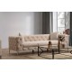 Καναπές Chesterfield 3θέσιος Como 237x90x70εκ - Ecru
