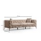 Καναπές Chesterfield 3θέσιος Como 237x90x70εκ - Ecru