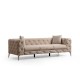 Καναπές Chesterfield 3θέσιος Como 237x90x70εκ - Ecru