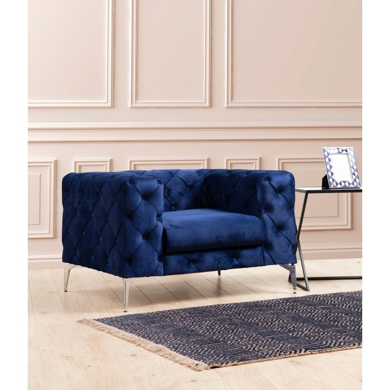 Wing Chair Como - Navy Blue Navy Blue